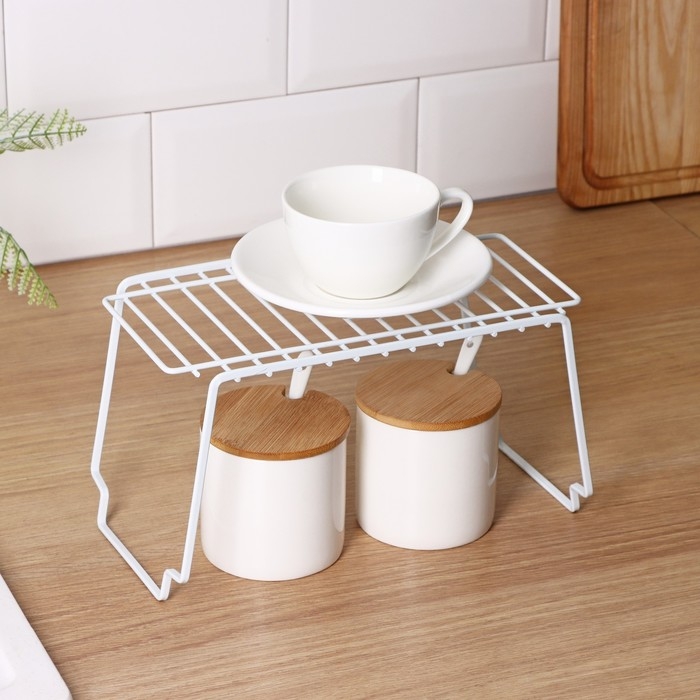 Полка универсальная Доляна, 25&times;14,3&times;14,6 см, белая