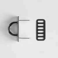 Крепления для ручек для сумки 2шт 3*1,3*1,3см на прокол металл серебряный АУ