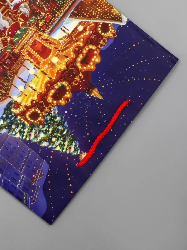 Пакет подарочный новогодний ламинированный, &laquo;Новогодний парк&raquo; , 26&times;12&times;32 см