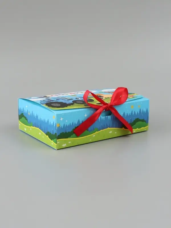 Коробка подарочная &laquo;Синий трактор&raquo;, 16,5 х 12 х 5 см