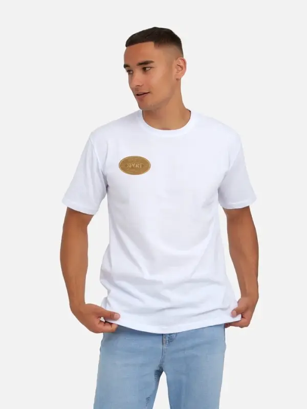 Термоаппликация Sport, 4.8&times;8 см, светло-бежевая