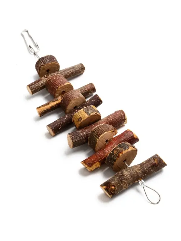 Игрушка для птиц и грызунов "Лесенка вверх 2" из дерева, 21 х 5 см