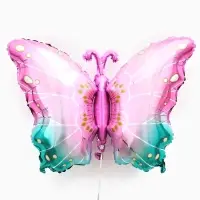 Воздушный шар фольгированный 32" &laquo;Бабочка&raquo; цвет розовый металлик