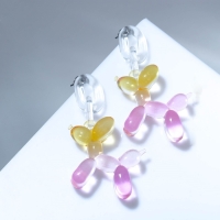 Серьги пластик &laquo;Собачка&raquo; из воздушного шара, цветные