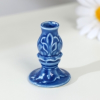 Подсвечник гжель, цветной, керамика, 5&times;4 см, микс