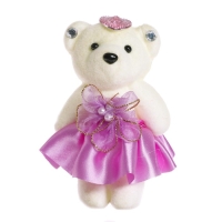 Игрушка из пенопласта &laquo;Мишка в юбочке&raquo;, на ушках камушки, цвета МИКС