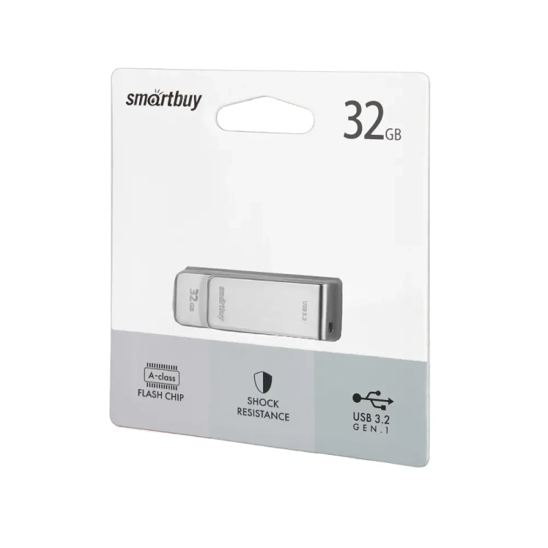USB накопитель 32 GB Smart Buy 032GB M1 Metal Grey USB 3.0