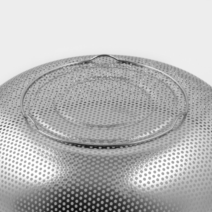 Дуршлаг из нержавеющей стали &laquo;Марко&raquo;, d=31,5 см, две ручки, цвет хромированный