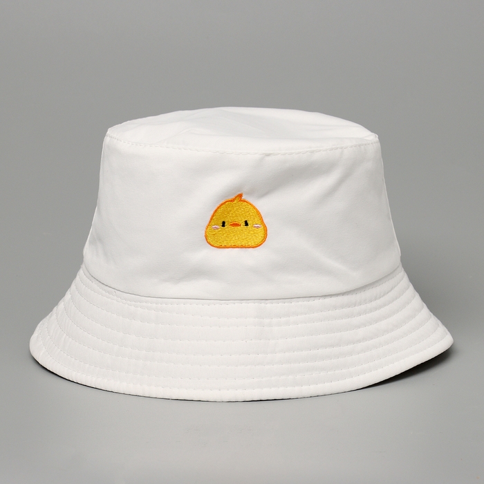 Панама детская для девочки &laquo;Цыпленок&raquo;, цвет белый, р-р 54