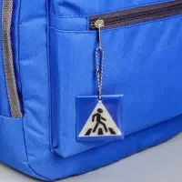 Светоотражающий элемент &laquo;Пешеходный переход&raquo;, двусторонний, 4.8&times;4.8 см, синий