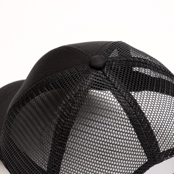 Кепка детская для мальчика с сеткой, цвет чёрный, р-р 54