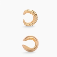 Серьги каффы, набор 2 шт. объёмные, цвет золото