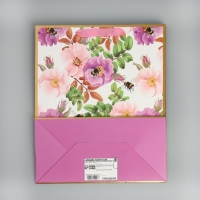 Пакет подарочный, упаковка, &laquo;Нежные цветы&raquo;, 30.5 х 25.4 х 12.7 см