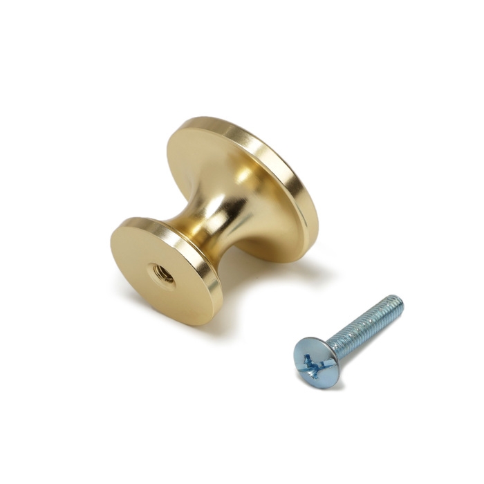 Ручка-кнопка CAPPIO RK148, d=30 мм, цвет сатиновое золото, 8 шт.