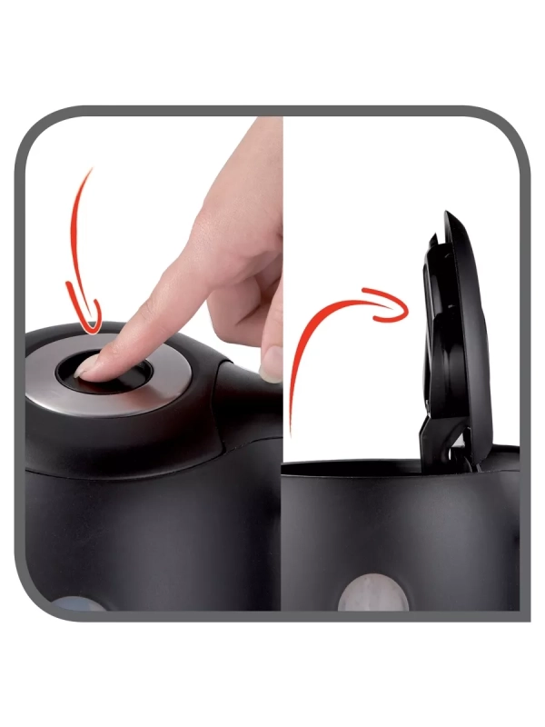 Электрический чайник KO330830 Snow, черный, 2400 Вт, 1,7 л