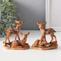 Сувенир полистоун "Два оленёнка" МИКС 10х5,6х9,6 см