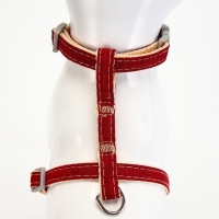 Комплект амуниции "Жаккард", поводок 120 х 1 см, красный