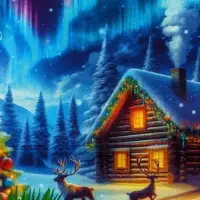 Коробка подарочная складная "Зимняя сказка" 23 х 10 х 22 см