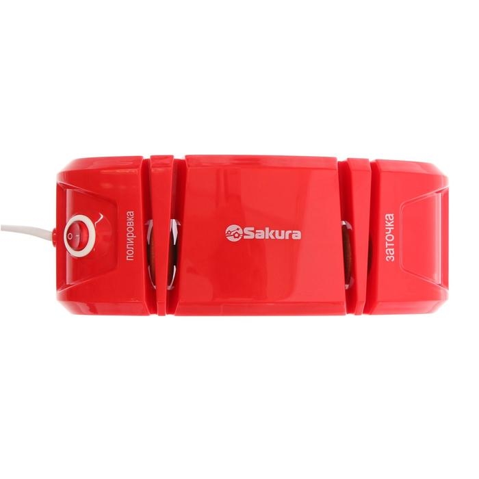 Точилка для ножей Sakura SA-6604R, электрическая, 120 Вт, красная Точилка для ножей Sakura SA-6604R, электрическая, 120 Вт, красная