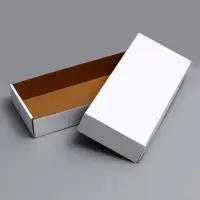 Коробка сборная без печати крышка-дно белая без окна 24 х 11,5 х 4,5 см