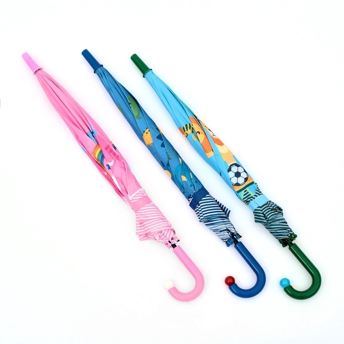 Зонт-трость детский п/авт R43/50 П/Э ЖИВОТНЫЕ ручка-крюк МИКС пакет Зонт-трость детский п/авт R43/50 П/Э ЖИВОТНЫЕ ручка-крюк МИКС пакет