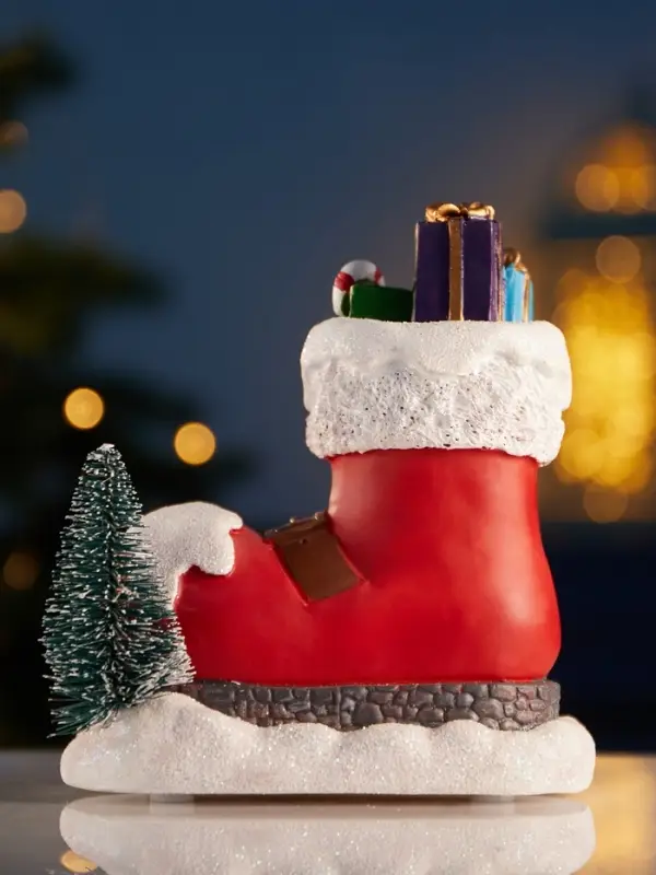 Фигура светодиодная "Волшебный сапожок" 13х11 см, 4 LED, LR41x3 (в компл), Т/БЕЛЫЙ