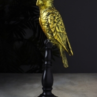 Фигура "Попугай на жердочке" 34х10х12 см, бронза