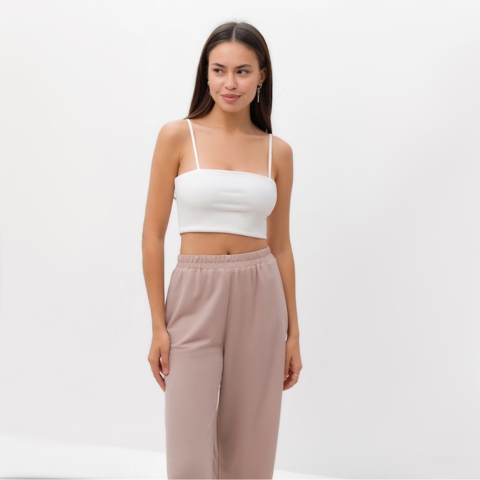 Комплект женский (рубашка, брюки, топ) KAFTAN Комплект женский (рубашка, брюки, топ) KAFTAN "Base" р. 50, пудровый