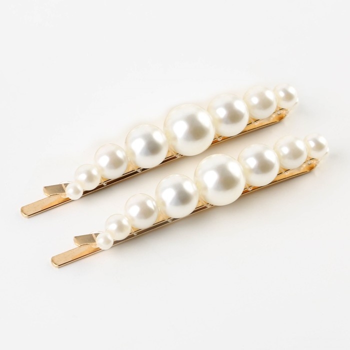 Заколка для волос новогодняя &laquo;Счастья в новом году!&raquo; на Новый год, набор 2 шт, 7 х 1 см