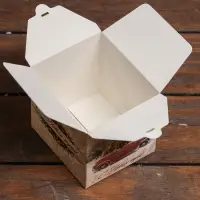 Коробка складная, подарочная новогодняя &laquo;Зимний пейзаж&raquo; 10&times;10&times;10 см