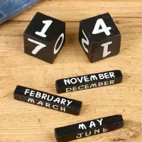 Календарь настольный &laquo;Кораблик&raquo;, 11&times;5.5&times;19 см, дерево, синий