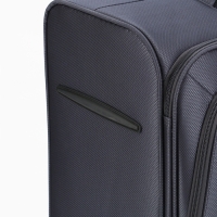 Чемодан 28", Текст, 47*31*78, отд на молнии, код замок, 4 колеса, т.серый