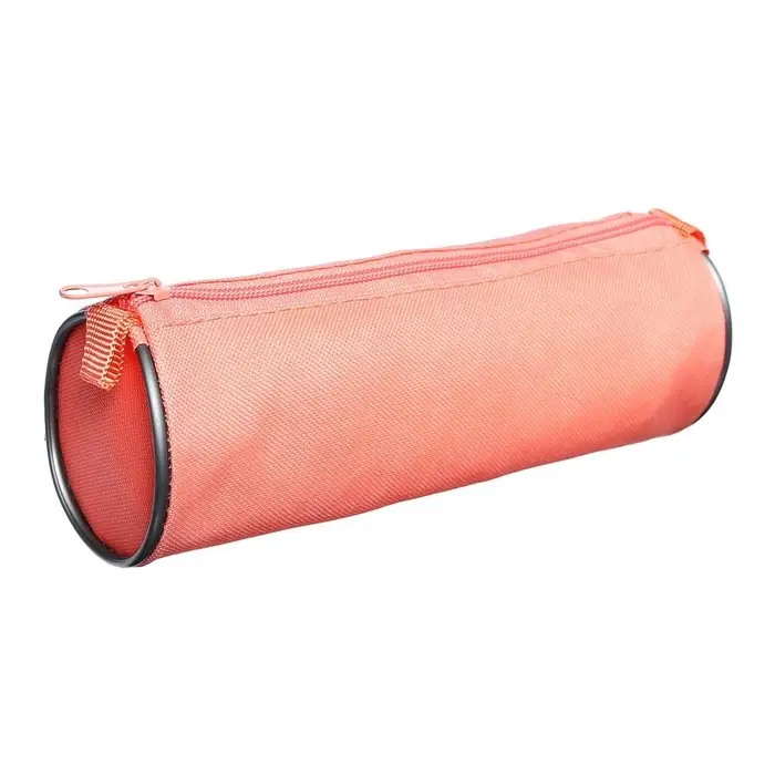 Набор канцелярский 10 предметов (Пенал-тубус 65&times;210 мм, ручки 4 штуки цвет синий, линейка 15 см, точилка, карандаш 2 штуки, текстовыделитель), персиковый