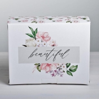 Коробка‒пенал, упаковка подарочная, &laquo;Beautiful&raquo;, 30 х 23 х 12 см