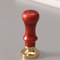 Печать для сургуча с пластиковой ручкой "Классика цифра 6" 2,5х2,5х6,3 см