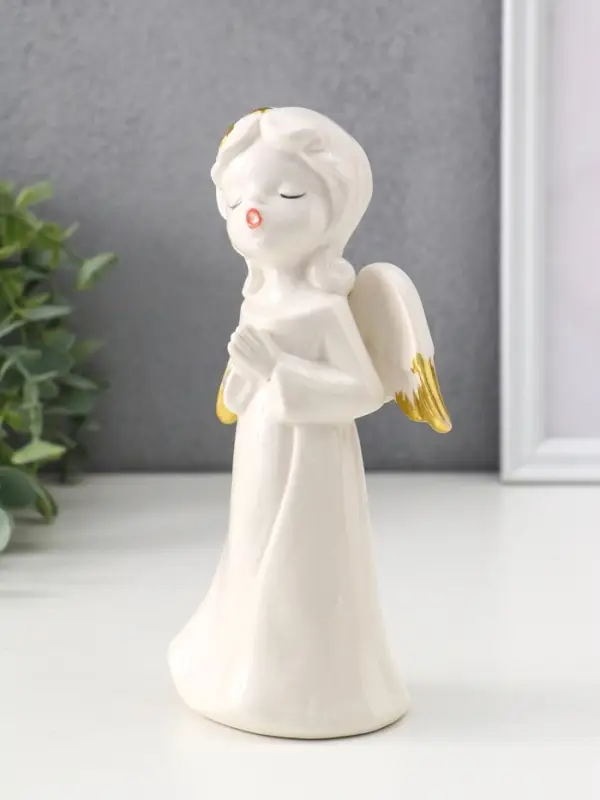 Сувенир керамика "Ангел поющий" 10х6,5х18,5 см
