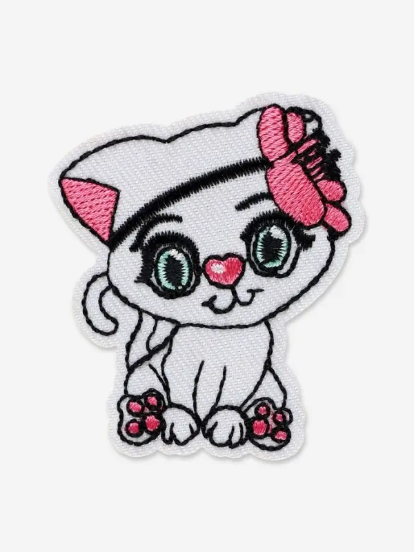 Термоаппликация &laquo;Кошка с цветком&raquo;, 5&times;5.7 см, розовая