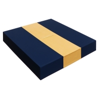 Органайзер на кольцах А6+, 80 листов, кожзам, c клапаном, линия, с ручкой, в подарочной коробке, синий