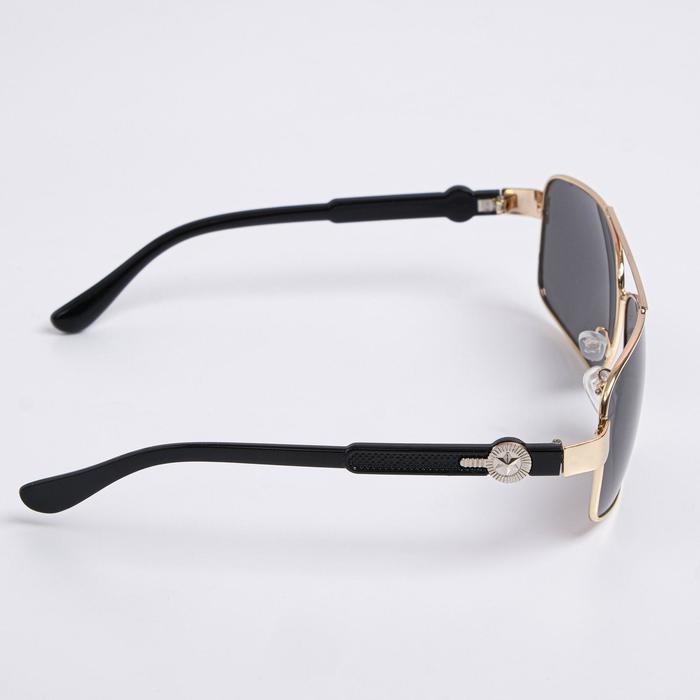 Очки солнцезащитные OneSun, поляризационные, UV 400, дужка 14 см, ширина 15 см, 4.5×6 см, золотые Очки солнцезащитные OneSun, поляризационные, UV 400, дужка 14 см, ширина 15 см, 4.5×6 см, золотые