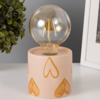 Светильник "Цилиндр" большие сердца LED 2хАА 8,5х8,5х17см