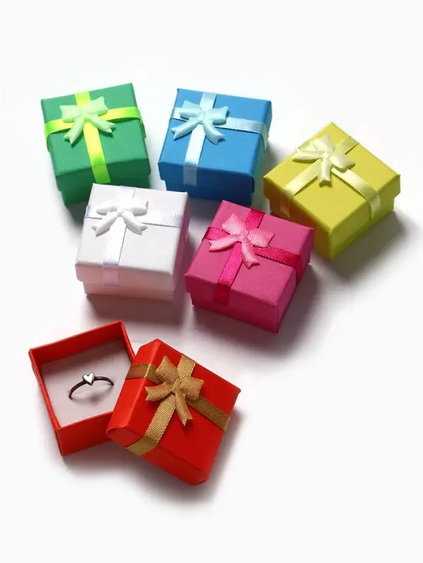 Коробочка подарочная под кольцо &laquo;Неон&raquo;, 4&times;4 см, МИКС, вставка белая