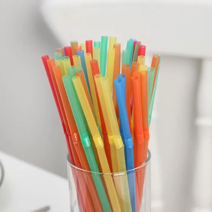 Трубочки одноразовые для напитков Доляна, 21 см, d=5 мм, с гофрой, МИКС, 45-50 шт.