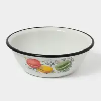 Миска 0.8л (белая)Цветное печенье