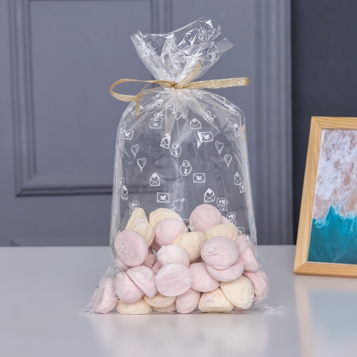 Пакет фасовочный БОПП, "Почта любви" 20*35 см набор 50 шт