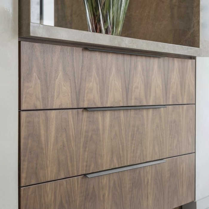 Ручка торцевая CAPPIO RT002, L=300 мм, м/о 224 мм, цвет серый