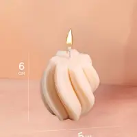 Свеча "Волнистые линии" 5х5х6 см, соевый воск МИКС