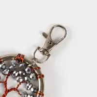 Брелок ловец снов "Древо жизни" 19 см, цв. серебристый