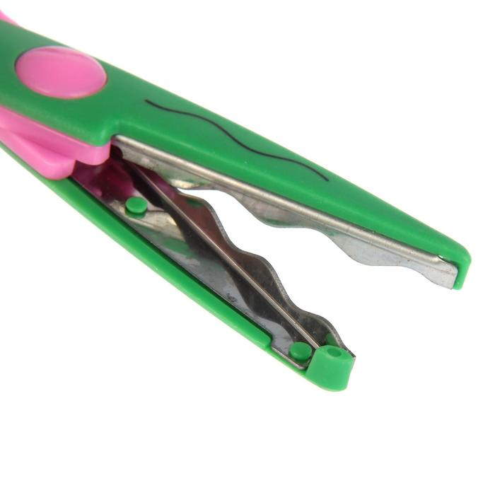 Ножницы рельефные цветные ручки, набор 12 шт МИКС