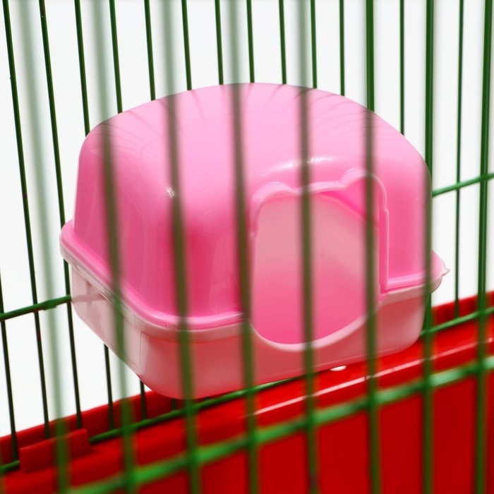 Туалет для грызунов с фигурным входом, 10,4 х 8,3 х 8,6 см, розовый Туалет для грызунов с фигурным входом, 10,4 х 8,3 х 8,6 см, розовый