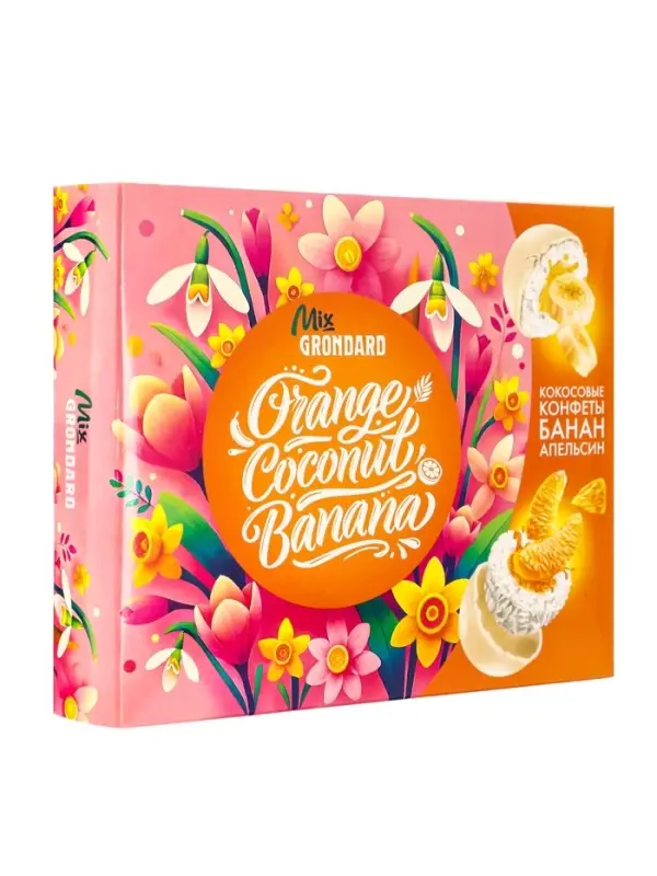 Конфеты глазированные &laquo;Банан, апельсин, кокос&raquo;, 112 г